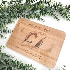 NJ Devils - Engraved Bamboo Cutting Board